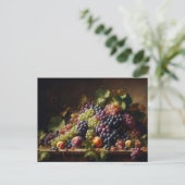 ブドウと果実の絵画静止期 ポストカード (スタンド正面)