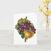 ブドウと梨の名刺 カード (黄色い花)