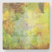 ブドウと葉石灰岩コースター ストーンコースター (正面)