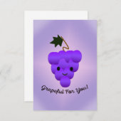 ブドウにうずくまる サンキューカード (正面/裏面)