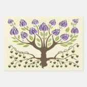 ブドウのつる植物と木々バイオーブリービーズリー ラッピングペーパーシート (正面3)