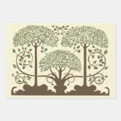 ブドウのつる植物と木々バイオーブリービーズリー ラッピングペーパーシート (正面2)