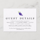 ブドウのつる植物ワイン結婚の詳細カード エンクロージャーカード (正面)