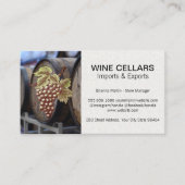 ブドウのつる植物 |ワイン樽 予約カード (正面)