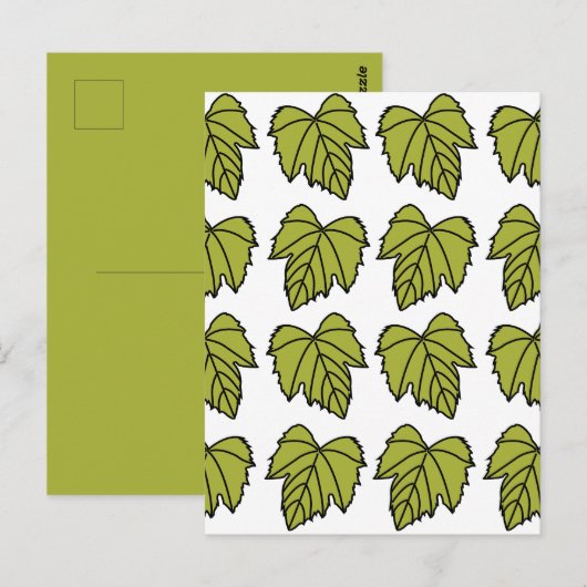 ブドウのつる 緑の葉 つる植物 ポストカード (正面/裏面)