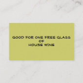 ブドウのイタリアンなレストランかVinyard 名刺 (裏面)