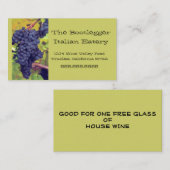 ブドウのイタリアンなレストランかVinyard 名刺 (正面/裏面)