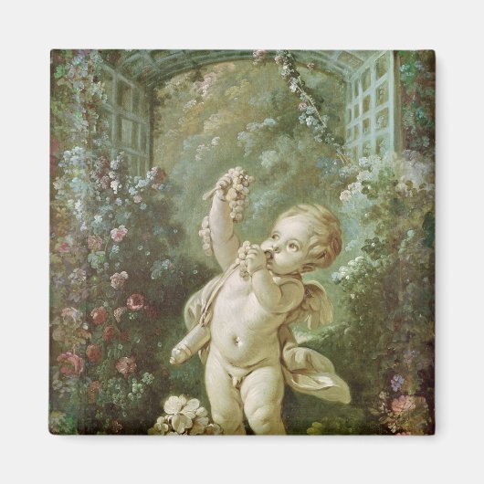 ブドウのキューピッド マグネット (正面)