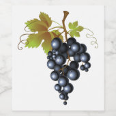 ブドウのコンコード ワインラベル (シングルラベル)