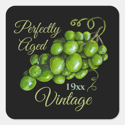 ブドウのシール スクエアシール (正面)