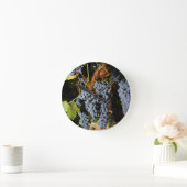 ブドウのブドウ園2 ラウンド壁時計 (ホーム)