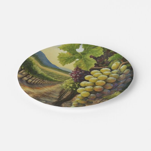 ブドウのブドウ畑ワインパーティーデコール ペーパープレート (アングル)