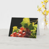 ブドウの収穫の挨拶状 カード (黄色い花)