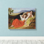 ブドウの収穫 キャンバスプリント (インサイチュ (ウッドフロア))