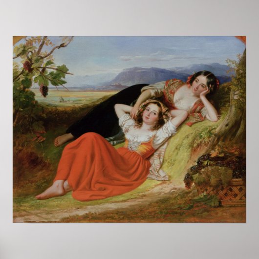 ブドウの収穫 ポスター (正面)