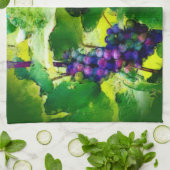 ブドウの台所タオル2017grの集り キッチンタオル (折り畳み)