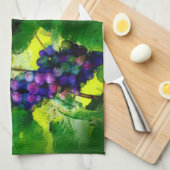 ブドウの台所タオル2017grの集り キッチンタオル (四つ折り)