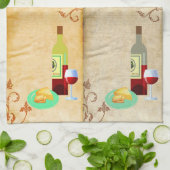 ブドウの好み キッチンタオル (折り畳み)