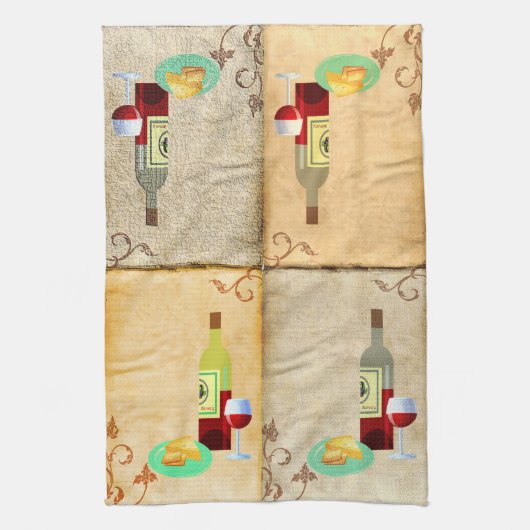 ブドウの好み キッチンタオル (縦)