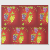 ブドウの房でブドウを取る ラッピングペーパー (フラット)
