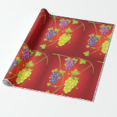 ブドウの房でブドウを取る ラッピングペーパー (アンロールド)