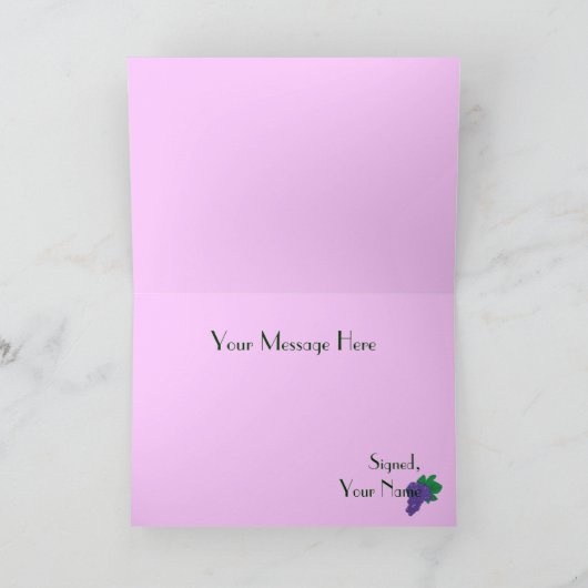 ブドウの挨拶状 カード (内部)