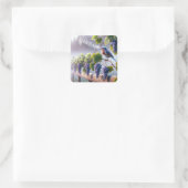 ブドウの木で歌うブルーバード スクエアシール (バッグ)