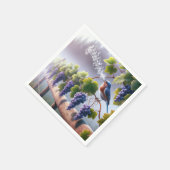 ブドウの木で歌うブルーバード スタンダードカクテルナプキン (角)