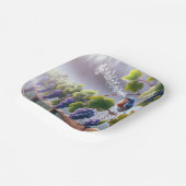 ブドウの木で歌うブルーバード ペーパープレート (傾斜あり)