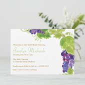 ブドウの木のパーティー招待状 招待状 (スタンド正面)