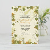 ブドウの木のフレーム招待状 招待状 (スタンド正面)