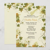 ブドウの木のフレーム 招待状 (正面/裏面)