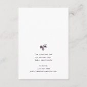 ブドウの木のホテル情報 ヴィネヤード ウェディング エンクロージャーカード (裏面)