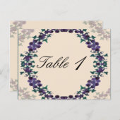 ブドウの木のリース ウェディング テーブル ナンバー ポストカード (正面/裏面)