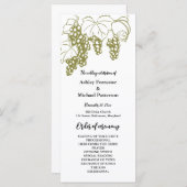 ブドウの木 エレガント ヴィネヤード イタリア 結婚式 プログラム (正面/裏面)