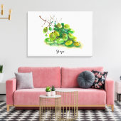 ブドウの水の色絵画の。 キャンバスプリント (インサイチュ (リビング))