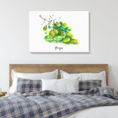 ブドウの水の色絵画の。 キャンバスプリント (インサイチュ (寝室))