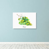 ブドウの水の色絵画の。 キャンバスプリント (インサイチュ (ウッドフロア))