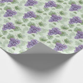 ブドウの水色、フルーツのシームレスなパターン。 ラッピングペーパー (角)