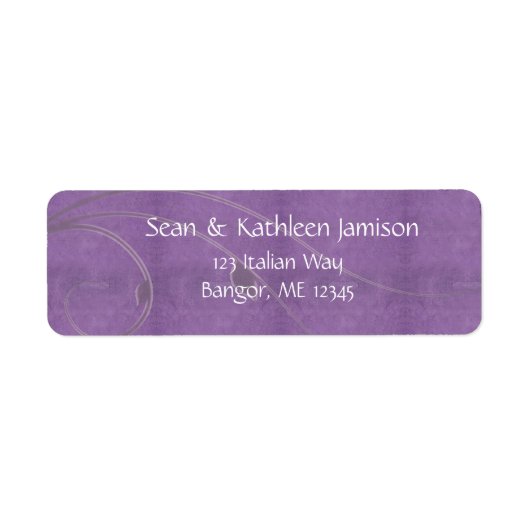 ブドウの渦巻き住所 シール (正面)