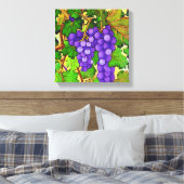 ブドウの紫色の葡萄 キャンバスプリント (インサイチュ (寝室))