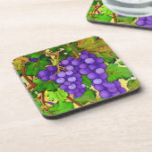 ブドウの紫色の葡萄 コースター (左側)