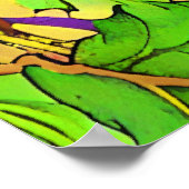 ブドウの紫色の葡萄 ポスター (角)