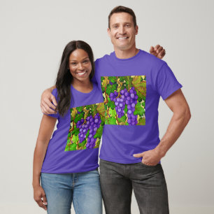 ブドウの紫色の葡萄 Tシャツ