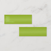 ブドウの緑の砂岩プロフィールカード スキニー名刺 (正面/裏面)