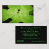 ブドウの葉の名刺の雨滴 名刺 (正面/裏面)