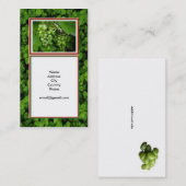 ブドウの農家の市場のワイナリーの名刺 名刺 (正面/裏面)