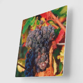 ブドウの集り スクエア壁時計 (傾斜)