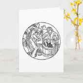 ブドウのStompersの空白のなカード カード (黄色い花)