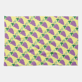 ブドウは黄色い一致で束ねます キッチンタオル